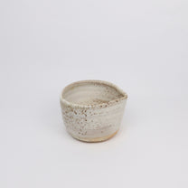 Wood-fired Shino Ceramic Katakuchi 片口 Matcha Whisking Bowl