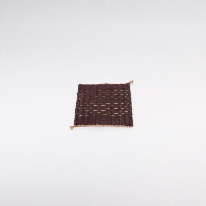 Handcrafted Square Yellow Hemp/Jute Coaster, Two Colors