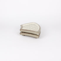 Korean Fan-Shaped Buncheong Ceramic Plates