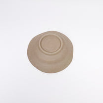 Japanese Ceramic Plate, Abstract Brushwork, Beige