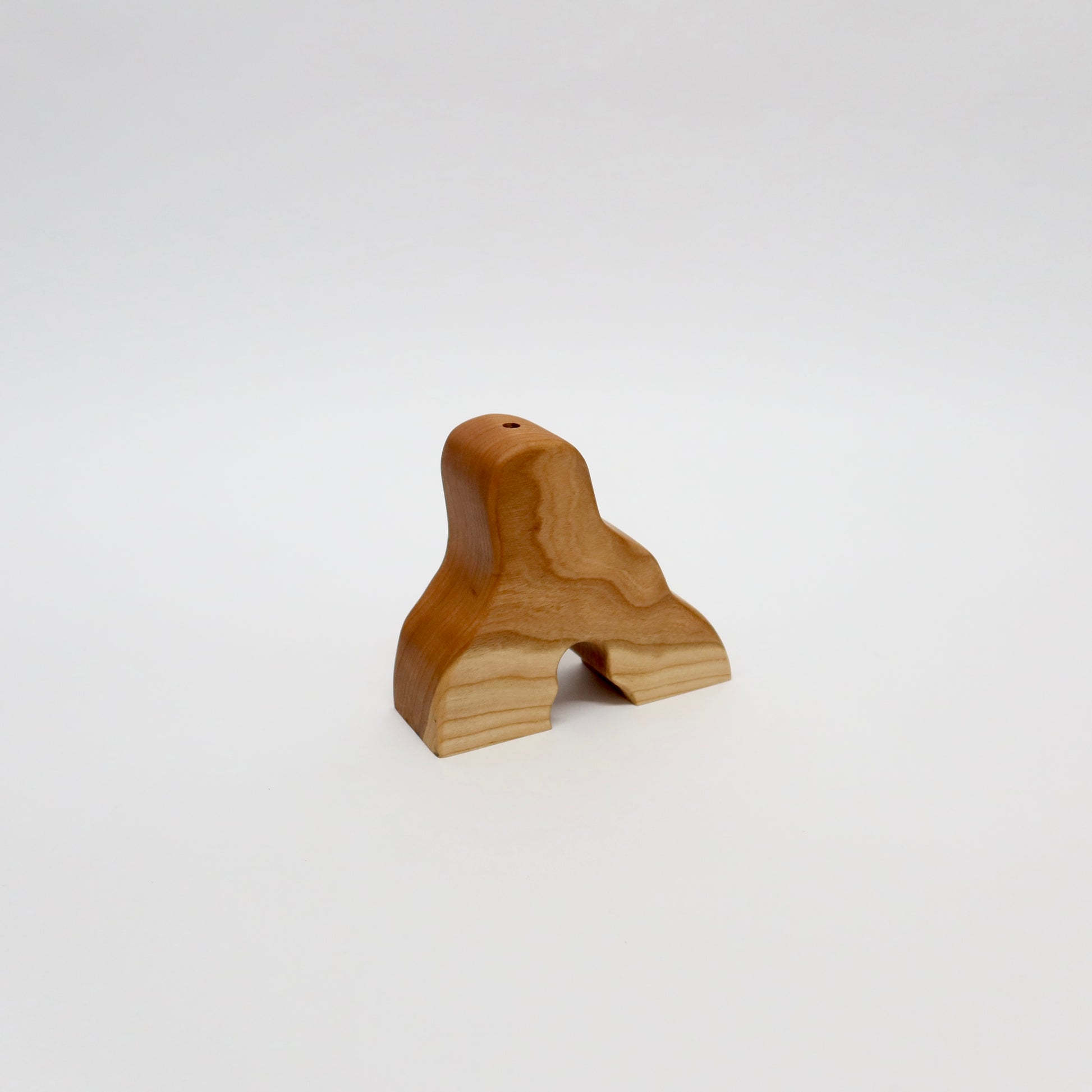 Handcrafted Wooden Organic Form Bud Vase, English Ash