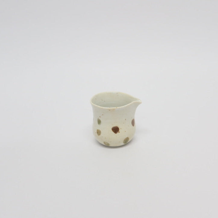 Korean Wood-fired Porcelain Dotted Gaiwan Teapot, Cooling Vessel &amp; Tea Cup