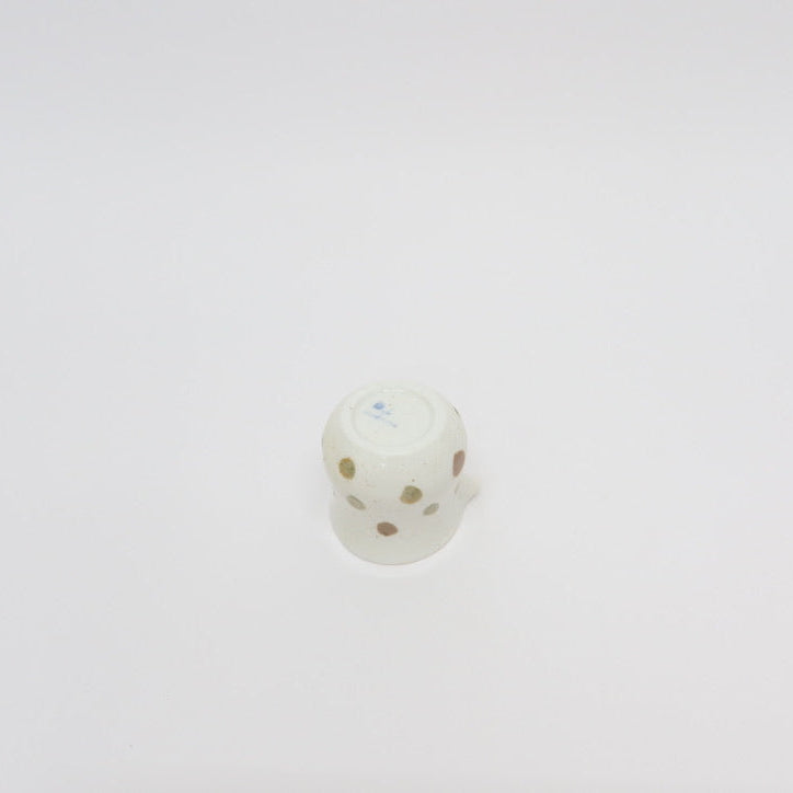 Korean Wood-fired Porcelain Dotted Gaiwan Teapot, Cooling Vessel &amp; Tea Cup