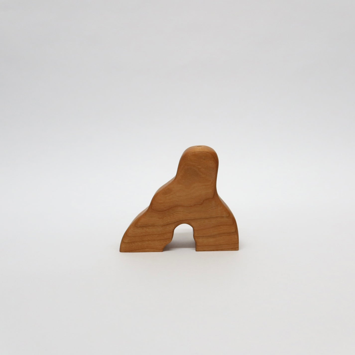 Handcrafted Wooden Organic Form Bud Vase, English Ash