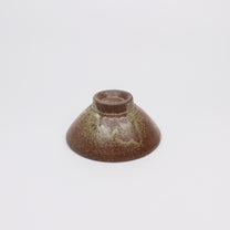 Japanese Shigaraki Hira-nari 平形 Matcha Bowl, Ash Glaze