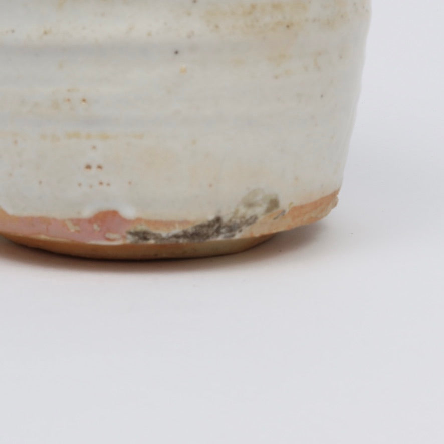 Wood-fired Shino Ceramic Katakuchi 片口 Matcha Whisking Bowl