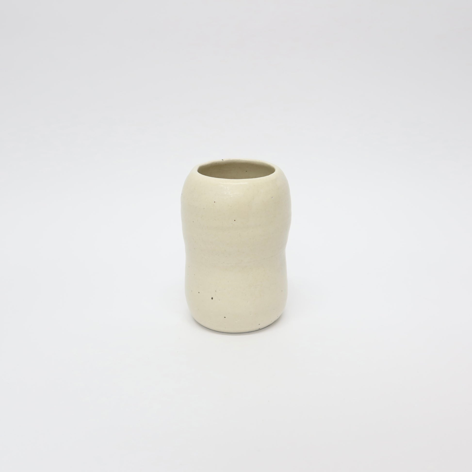 Korean Ceramic Organic Form Dimpled Vase