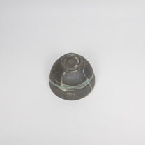 Japanese Shigaraki Yohen Ceramic Bowl, Charcoal with Drippy Glaze