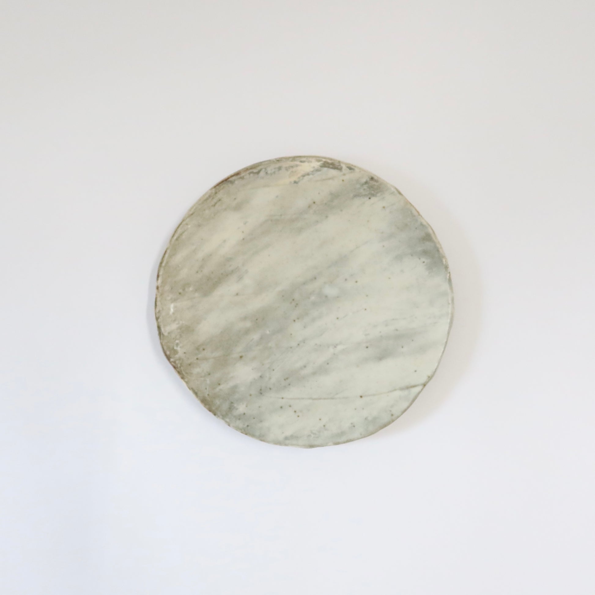 Korean Buncheong Texturized Round Shape Plates, 3 Sizes