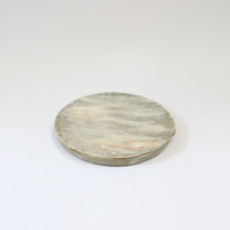 Korean Buncheong Texturized Round Shape Plates, 3 Sizes