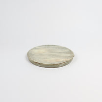 Korean Buncheong Texturized Round Shape Plates, 3 Sizes