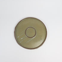 Korean Buncheong Texturized Round Shape Plates, 3 Sizes