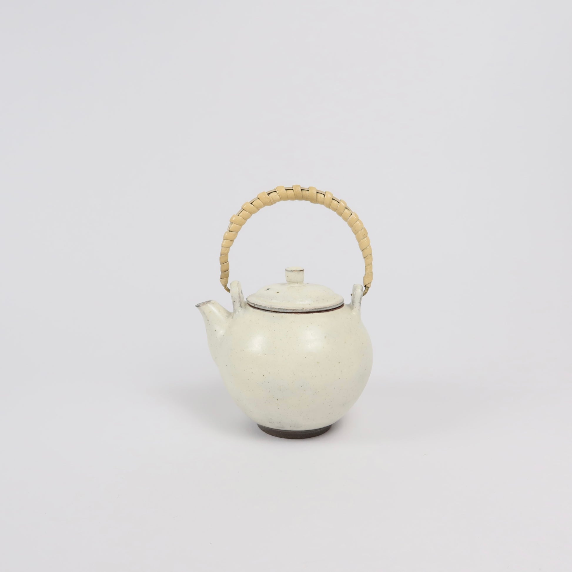 Korean Buncheong Teapot with Bamboo Handle