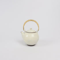 Korean Buncheong Teapot with Bamboo Handle