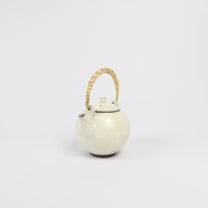 Korean Buncheong Teapot with Bamboo Handle