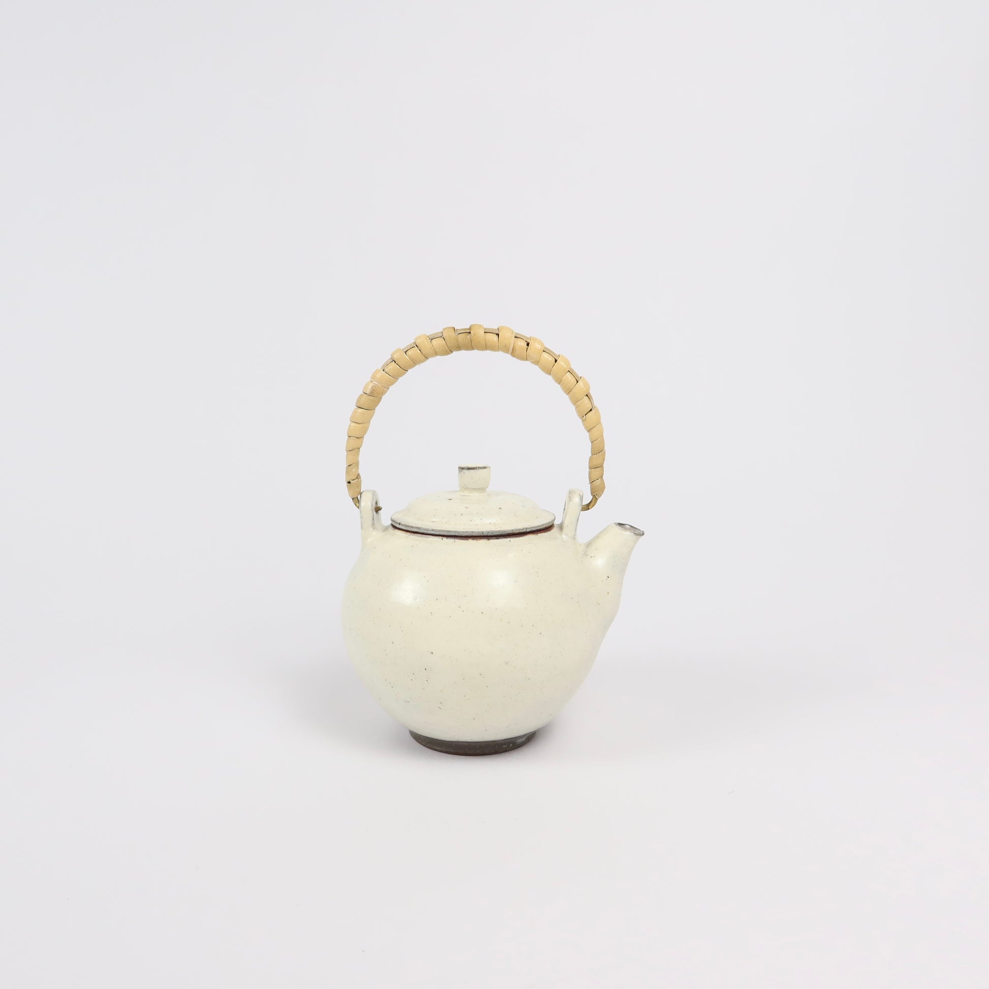 Korean Buncheong Teapot with Bamboo Handle