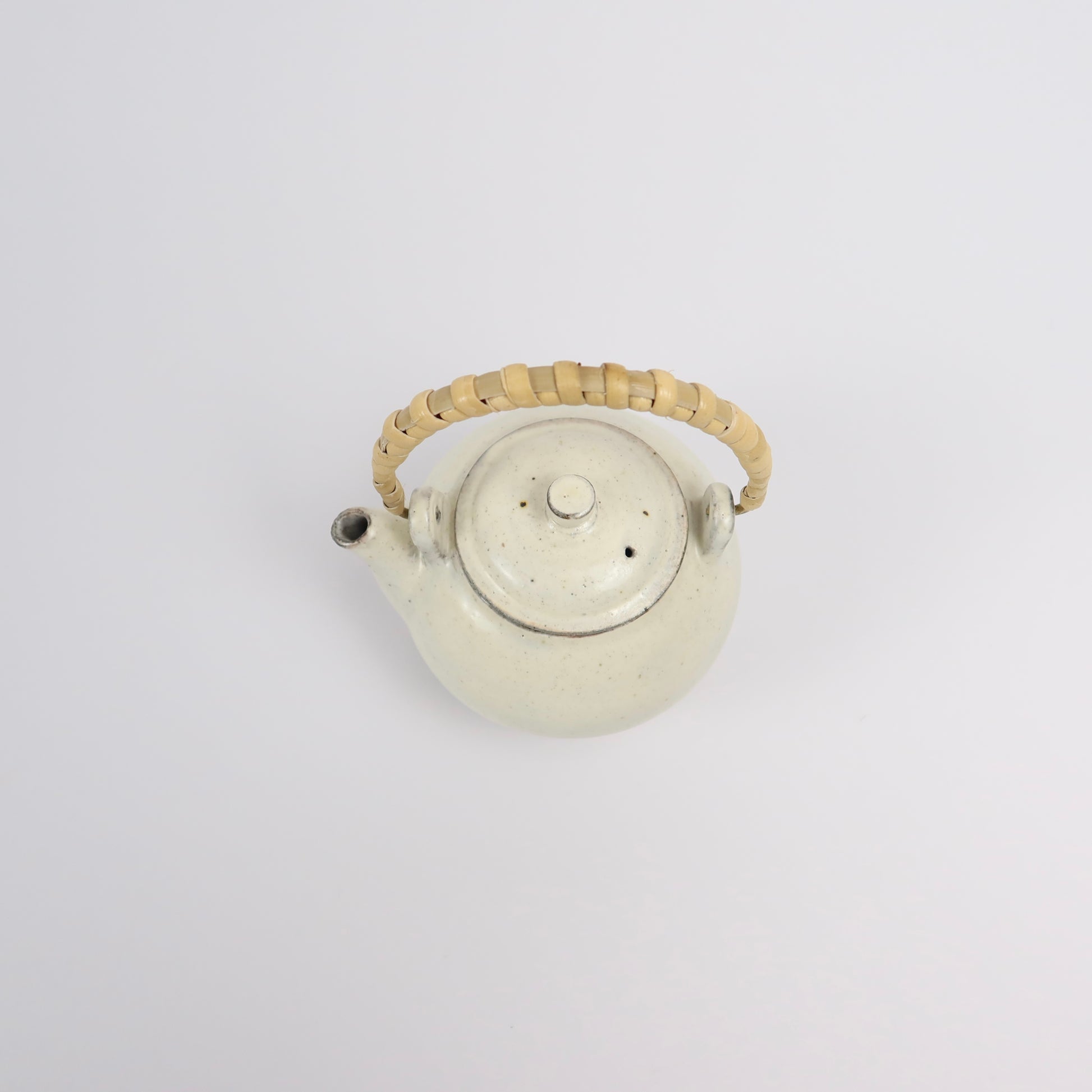 Korean Buncheong Teapot with Bamboo Handle