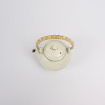 Korean Buncheong Teapot with Bamboo Handle