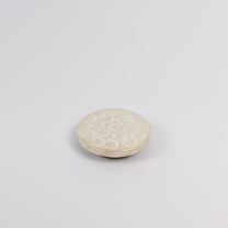 Korean Silver-Coated Chrysanthemum Ceramic Round Plate