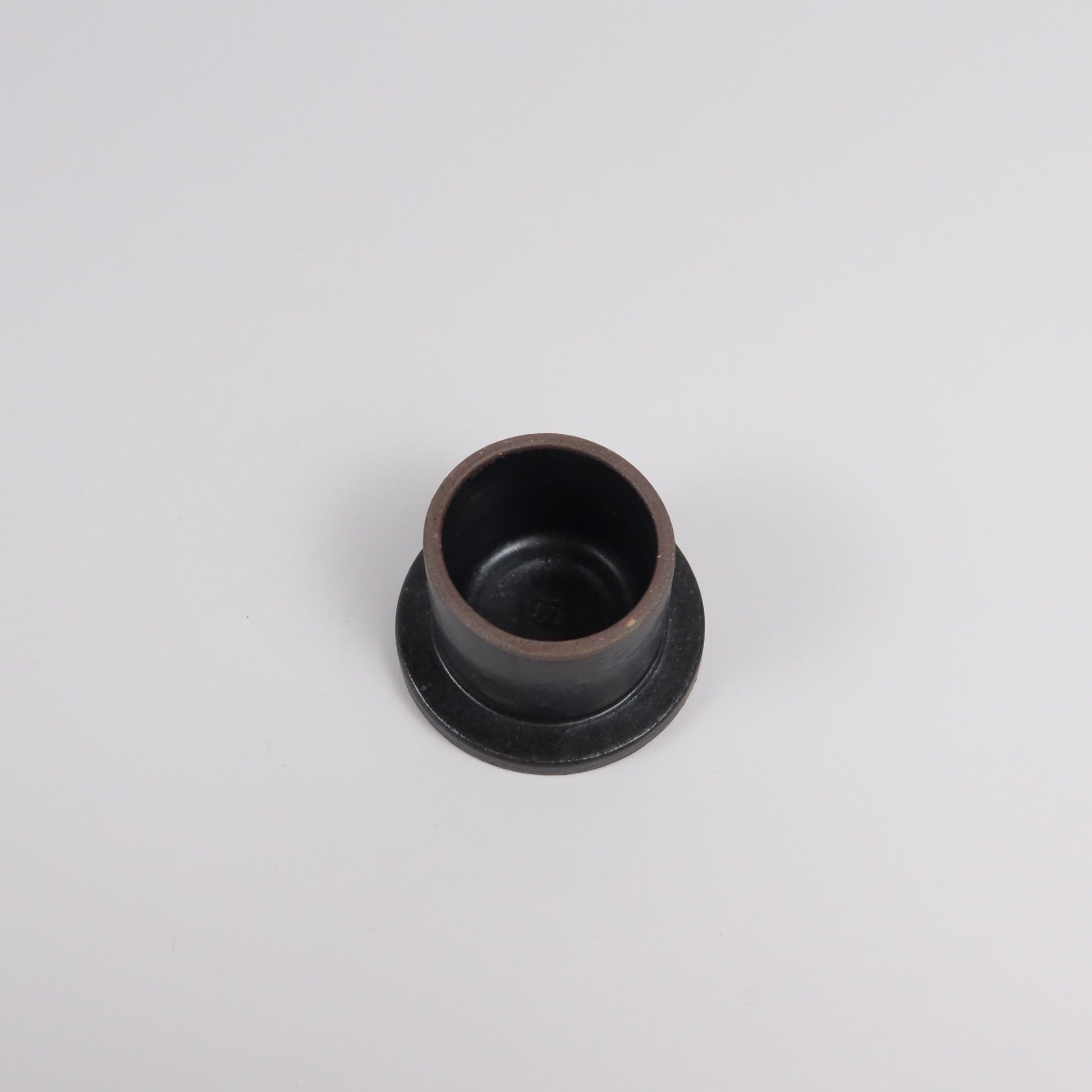 Korean Black-Glazed High-Footed Ceramic Plate
