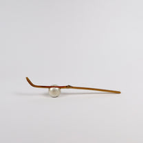 Korean Buncheong Silver Coated Ceramic Chopstick/Chashaku Rest