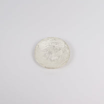 Korean Buncheong Silver Coated Ceramic Mini Saucer/Chasen Rest