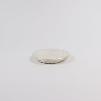 Korean Buncheong Silver Coated Ceramic Mini Saucer/Chasen Rest