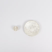 Korean Buncheong Silver Coated Ceramic Mini Saucer/Chasen Rest