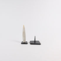 Japanese Iron Candle Stand handcrafted by Warosoku Diayo, 2 Sizes