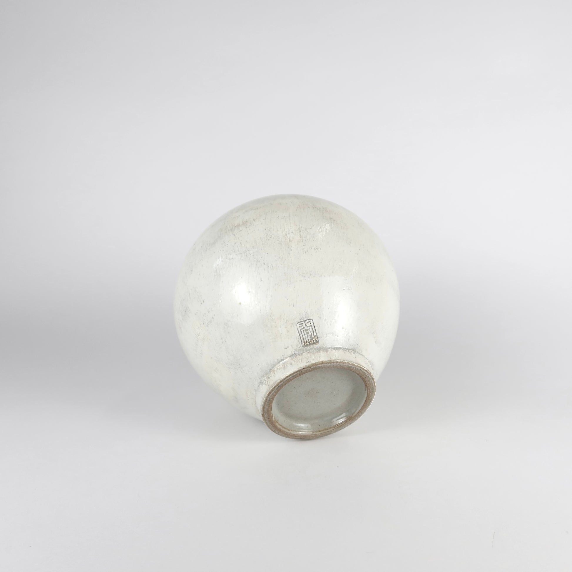 Korean Buncheong Moon Jar, H 6&quot;