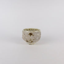 Wood-fired Ash-Glaze Ceramic Tea Cup, Mossy Green &amp; Gray