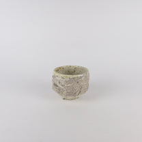 Wood-fired Ash-Glaze Ceramic Tea Cup, Mossy Green &amp; Gray