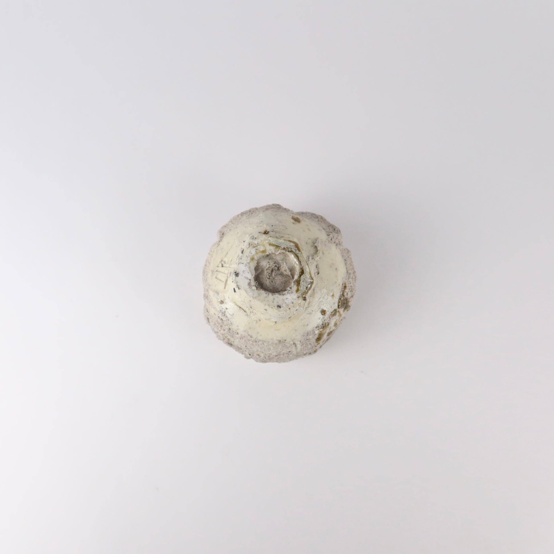 Wood-fired Ash-Glaze Ceramic Tea Cup, Mossy Green &amp; Gray