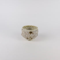 Wood-fired Ash-Glaze Ceramic Tea Cup, Mossy Green &amp; Gray