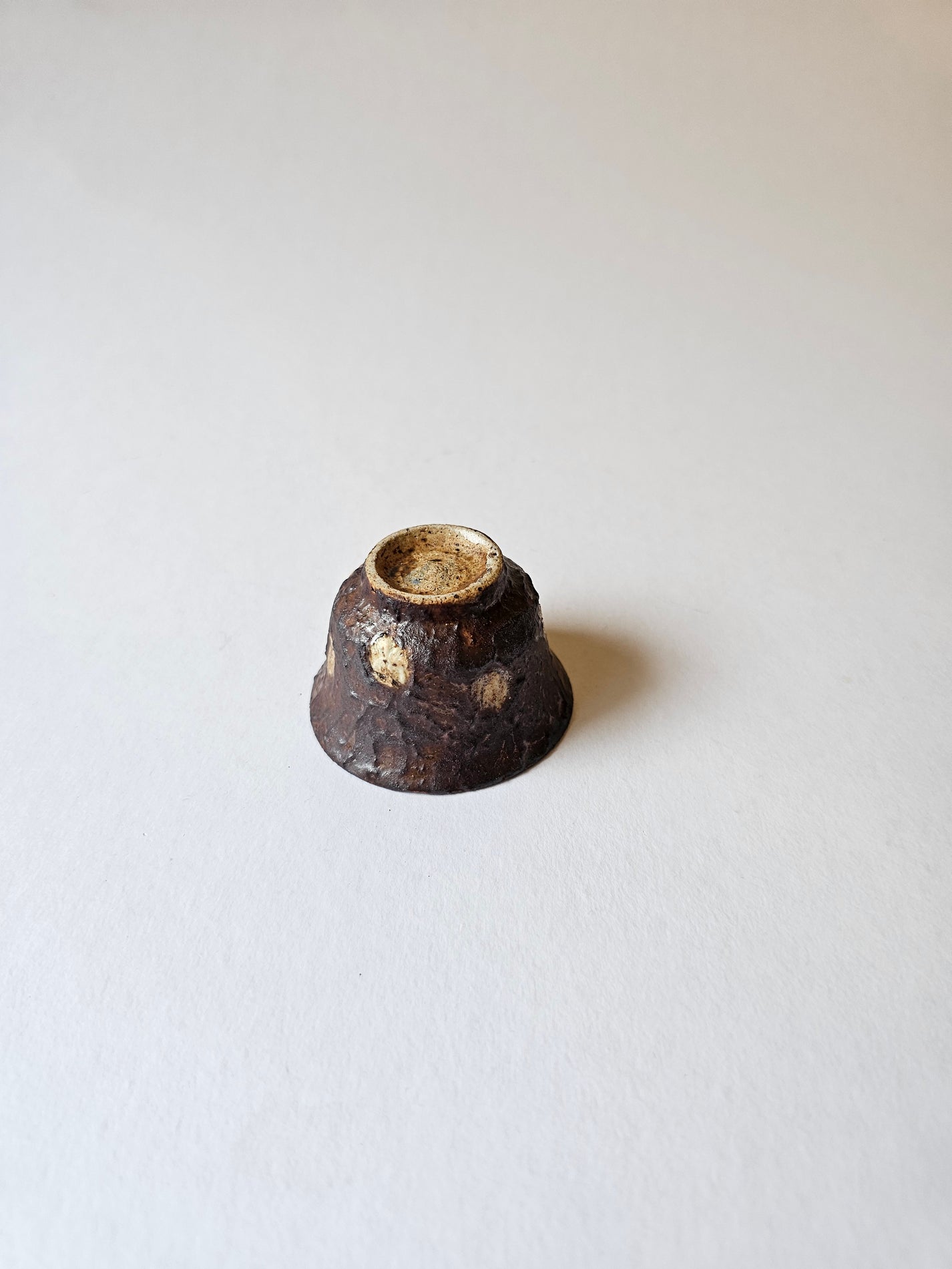 Korean Wood-Fired Ash-Glazed Dotted Tea Cup