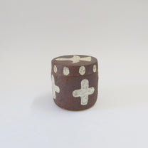 Korean Wood-fired Lidded Vessel with Bird Motif