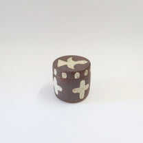 Korean Wood-fired Lidded Vessel with Bird Motif