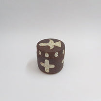 Korean Wood-fired Lidded Vessel with Bird Motif