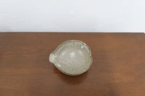 Japanese Kataguchi Ceramic Bowl, Rustic Gray