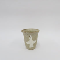 Korean Wood-Fired Ash-Glazed Pouring Vessel with Sanggam Inlaid Birth Patterns