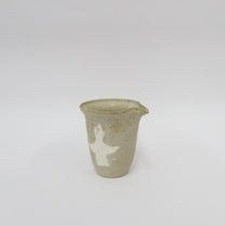 Korean Wood-Fired Ash-Glazed Pouring Vessel with Sanggam Inlaid Birth Patterns