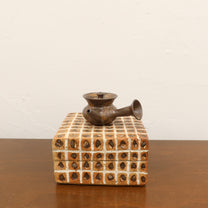 Korean Wood-Fired Ash-Glazed Side-Handled Teapot, Dark Brown