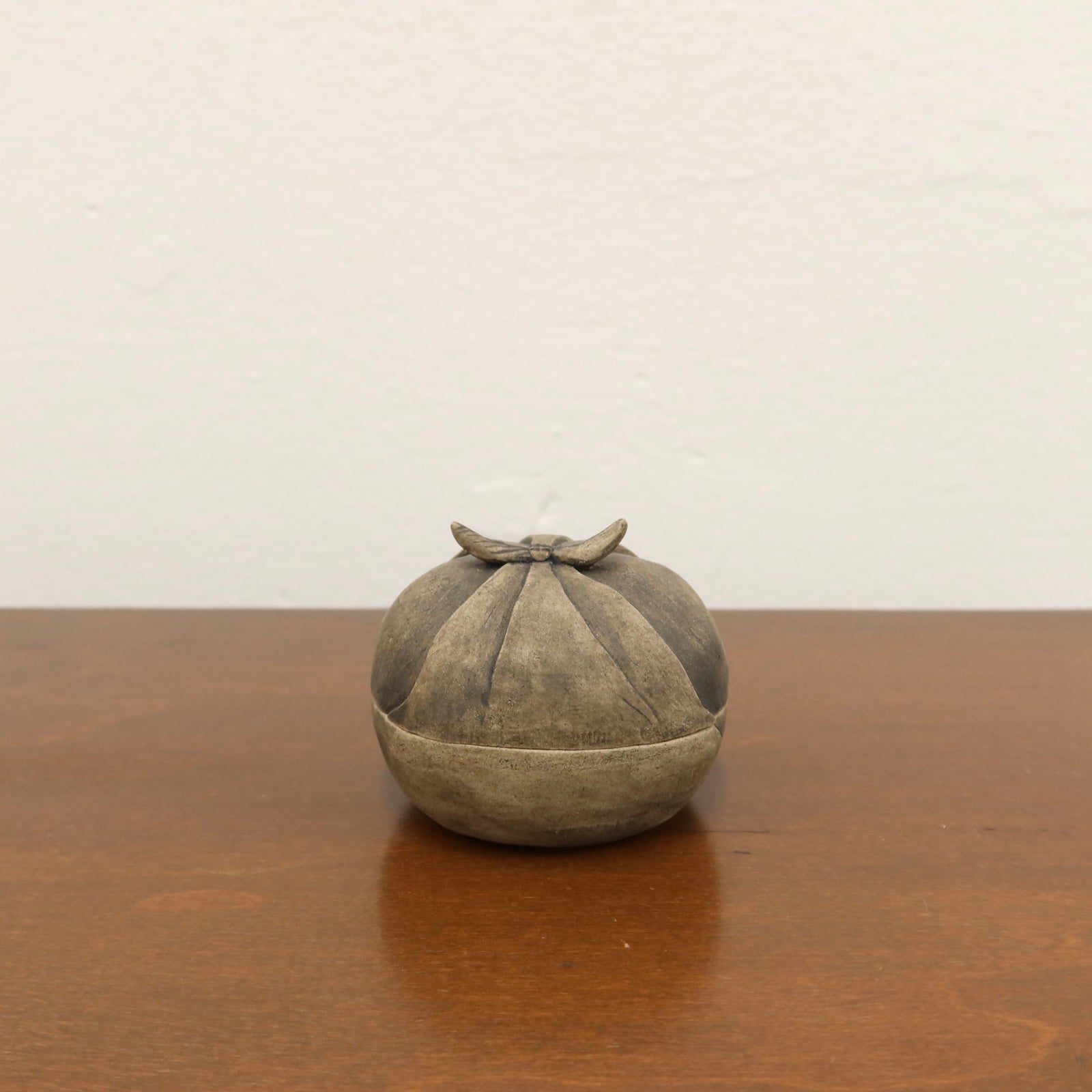 Korean Ceramic Bojagi Lidded Case, Bok (福)