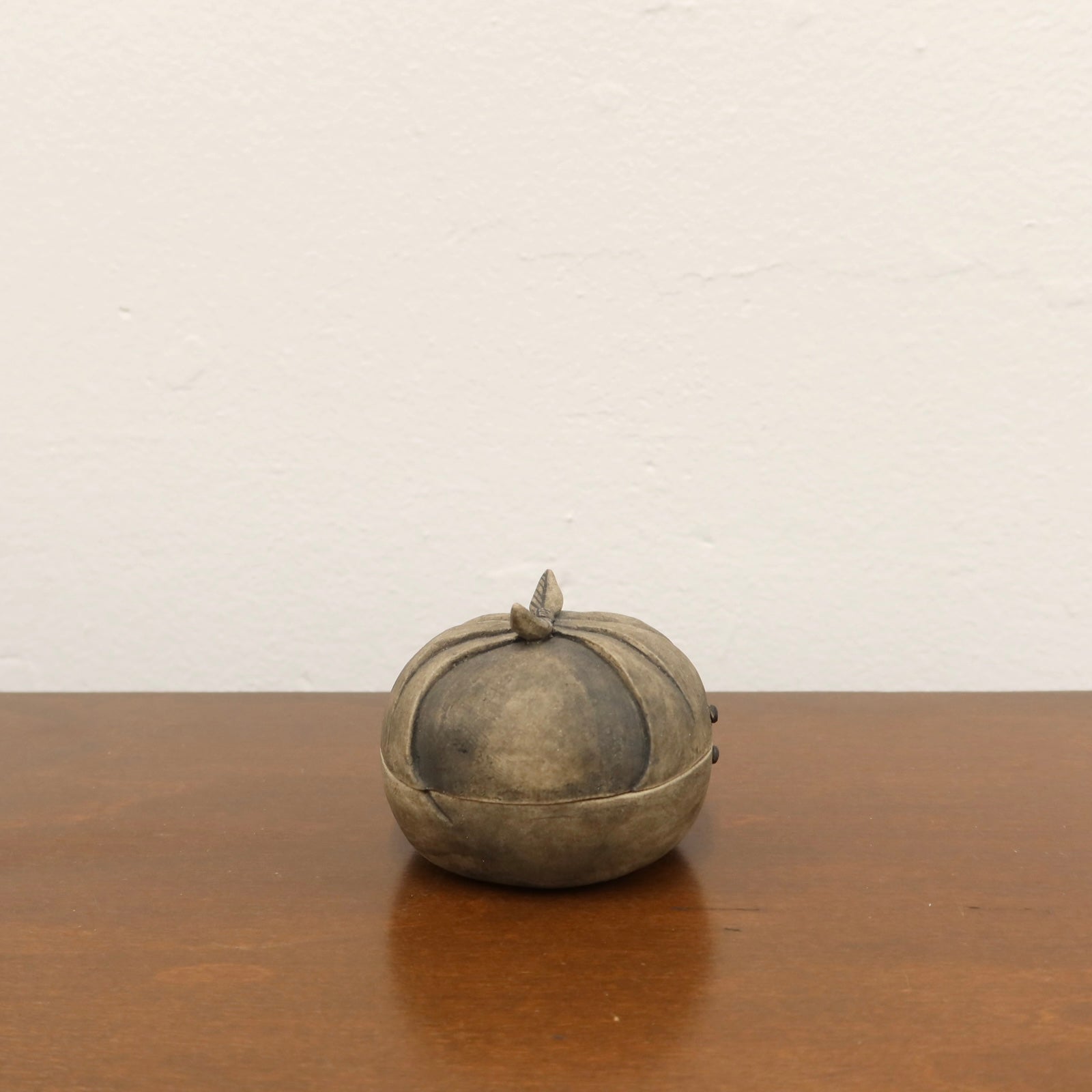 Korean Ceramic Bojagi Lidded Case, Bok (福)