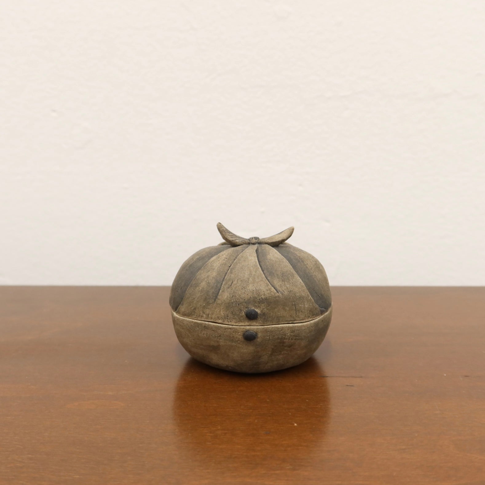 Korean Ceramic Bojagi Lidded Case, Bok (福)