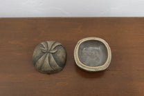 Korean Ceramic Bojagi Lidded Case, Bok (福)