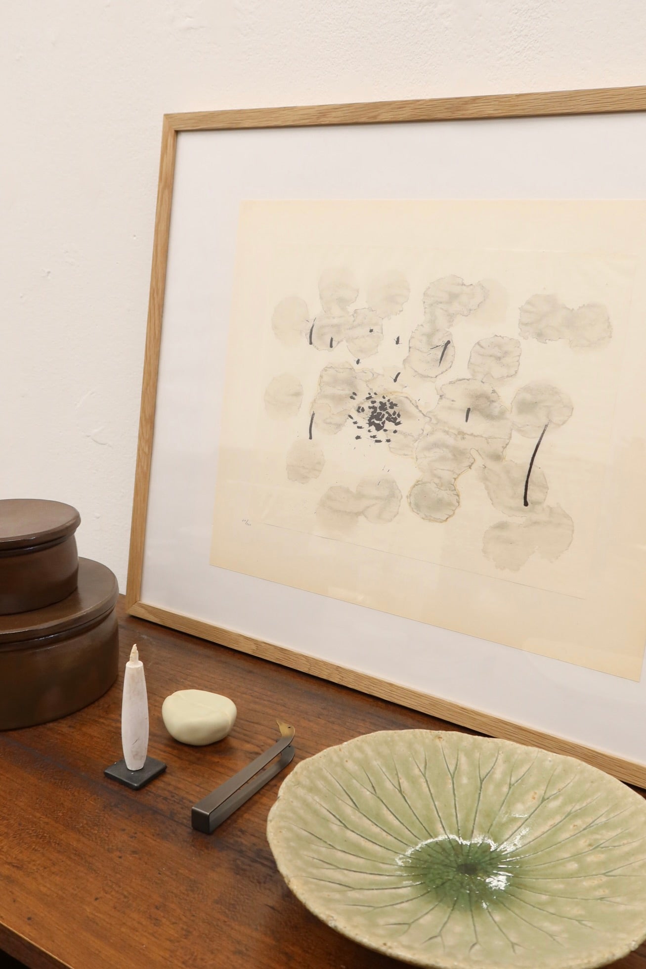 Japanese Shigaraki Ceramic Lotus Bowl