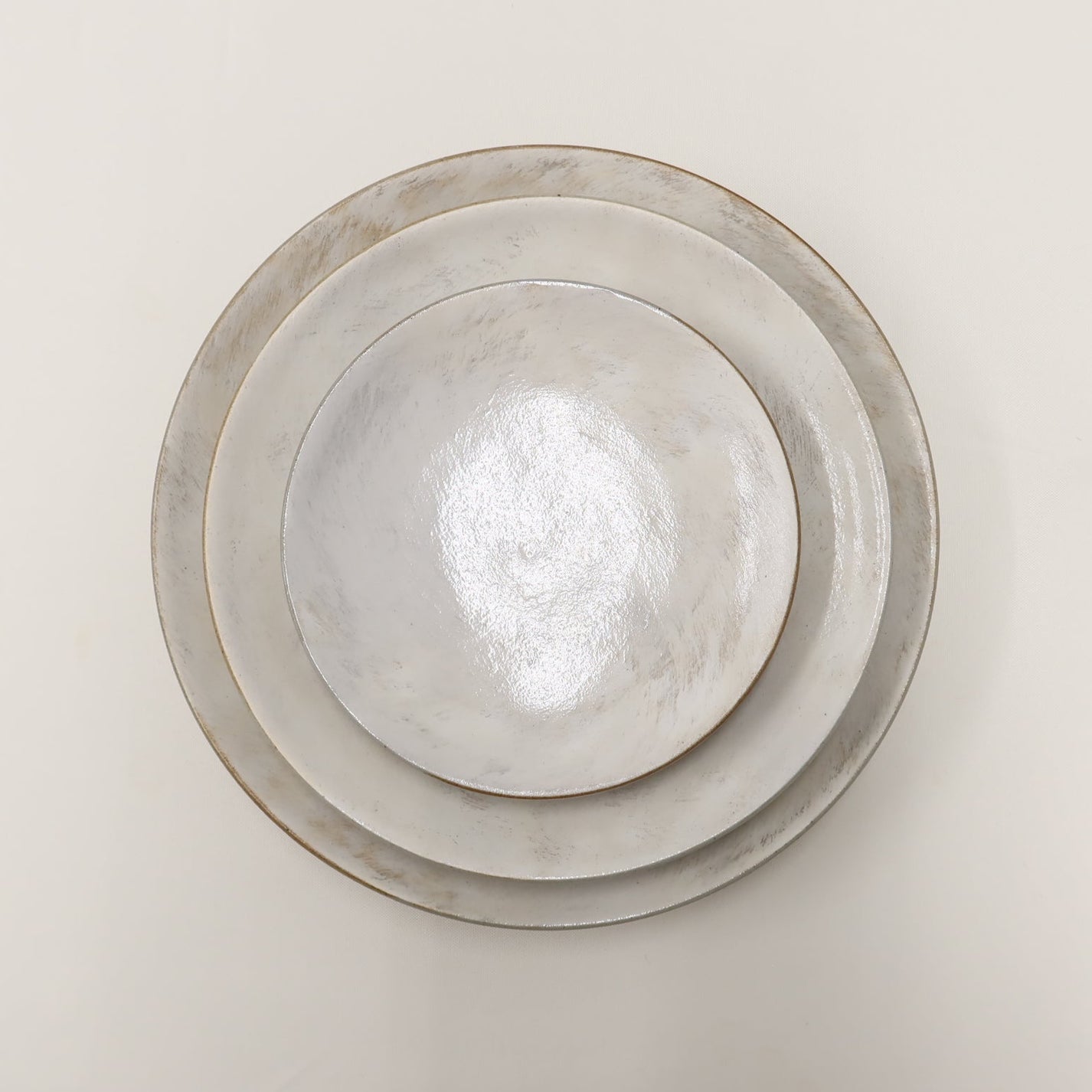 Korean Guiyal Buncheong Ceramic Moon Plate, 3 Sizes