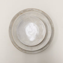 Korean Guiyal Buncheong Ceramic Moon Plate, 3 Sizes