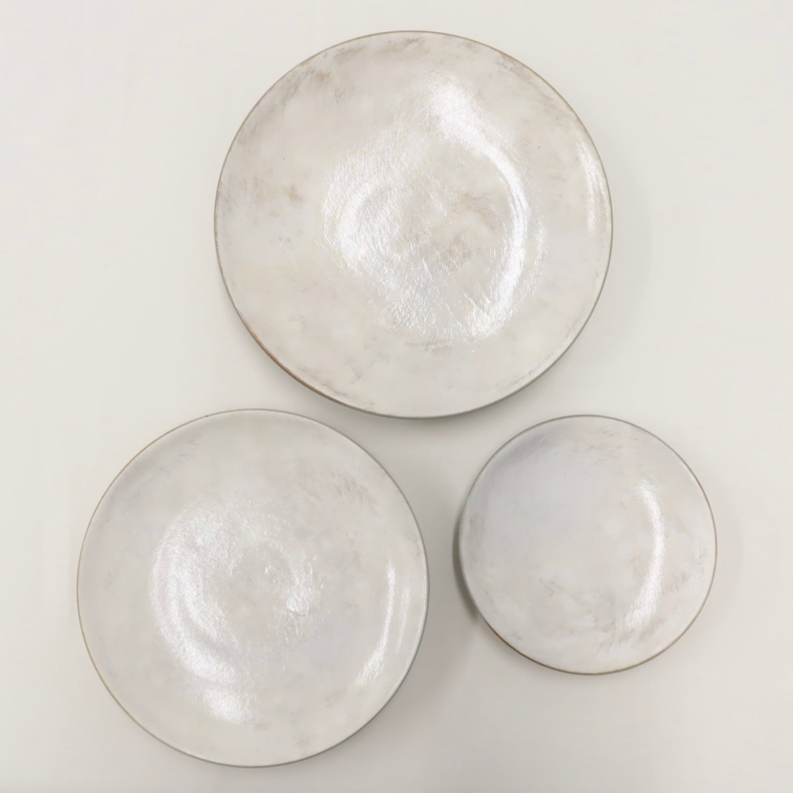 Korean Guiyal Buncheong Ceramic Moon Plate, 3 Sizes